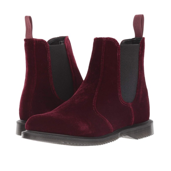 🆕Dr Marten Flora Kensington Cherry 🍒 Velvet NWT - Picture 3 of 16